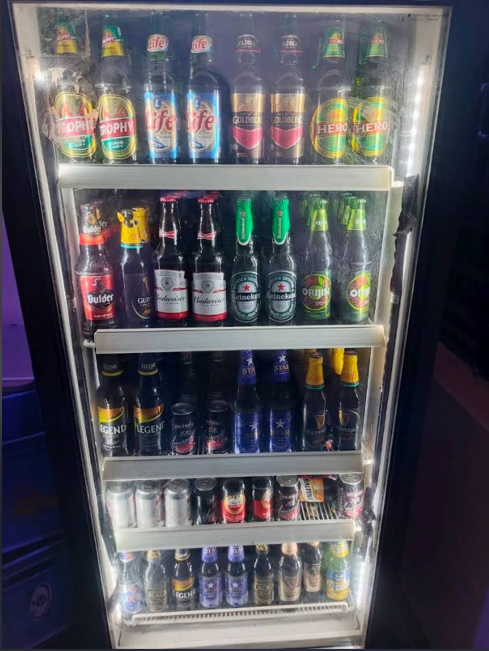 Drinks selection at the bar