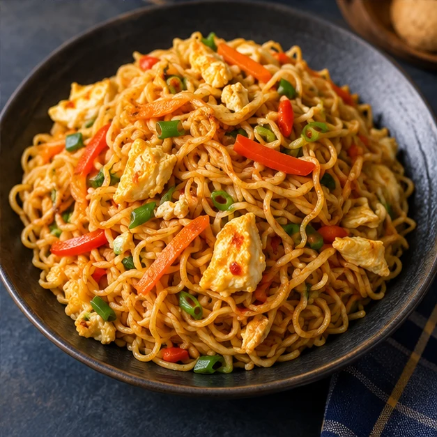 Representative image of noodles and egg